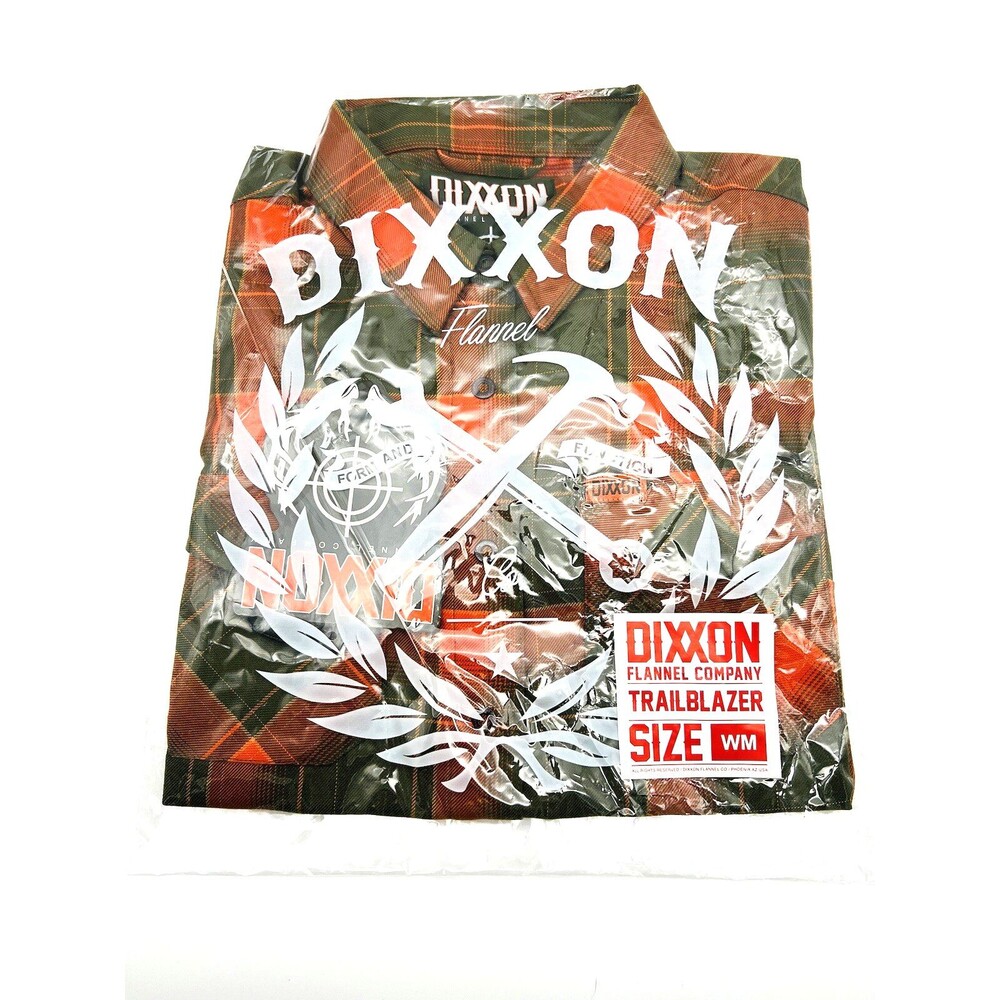 Dixxon Shirt Women Medium Button Up Trailblazer Flannel Red/Green Christmas